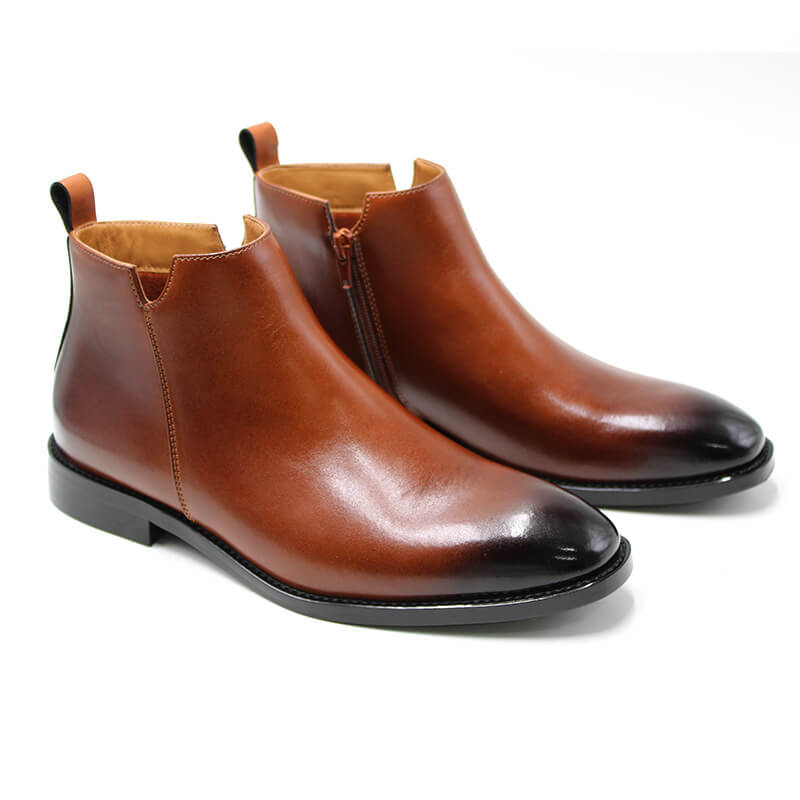 Men's genuine leather British style Chelsea boots